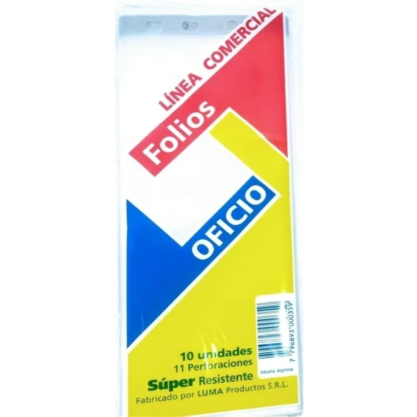 FOLIO LUMA OFICIO SUPER 80 GS X 10