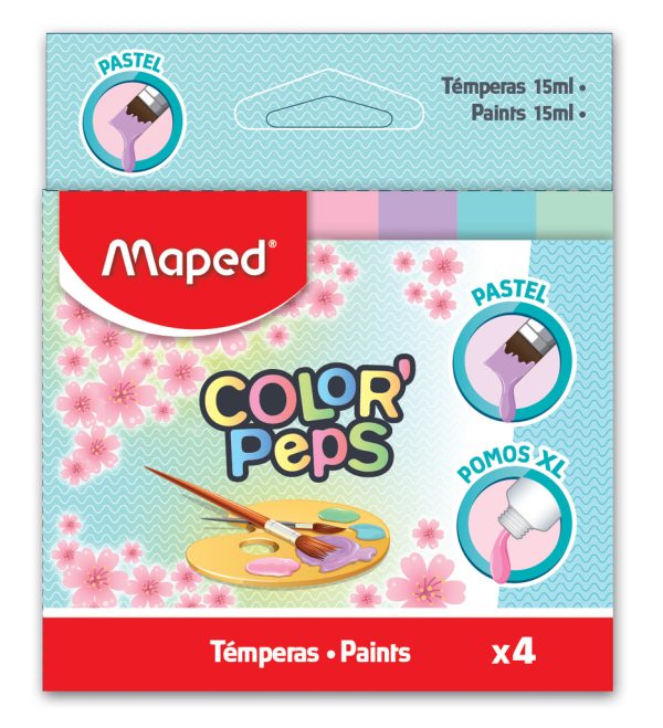 TEMPERA MAPED POMO XL 15 ML X 4 PASTEL