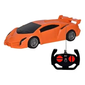 Auto a Control Remoto Luminoso Color Naranja RECARGABLE