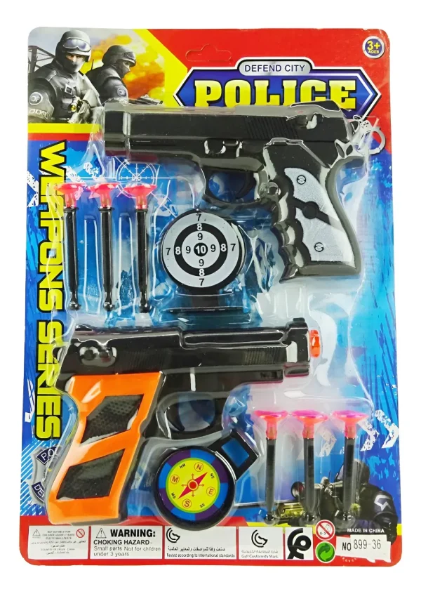 KIT POLICIA ARMA Y DARDOS