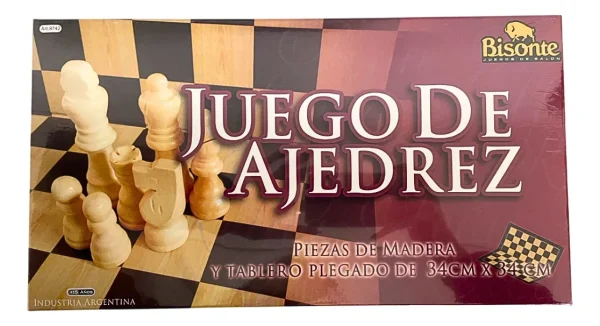 JUEGO DE AJEDREZ BISONTE 34 X 34 CM